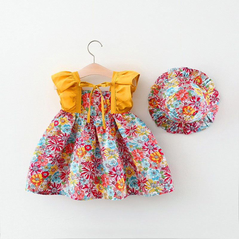 Casual Flower Printing Cotton Girls Dresses display picture 7