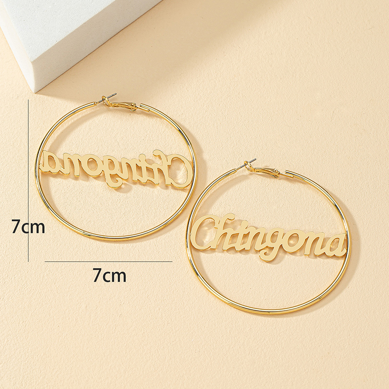 Wholesale Jewelry 1 Pair Basic Letter Alloy Earrings display picture 1