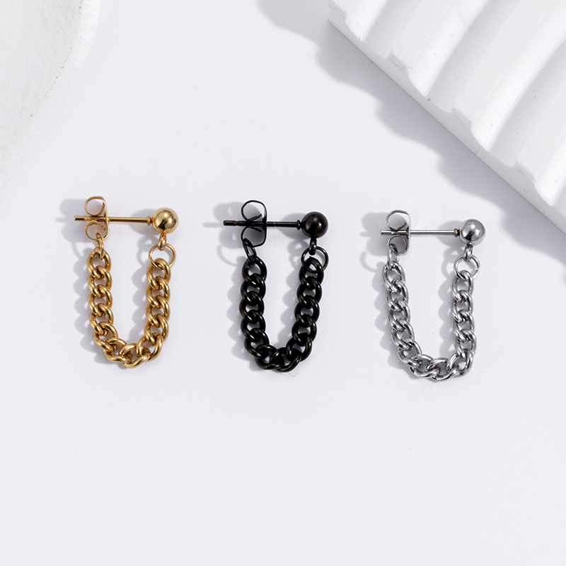 1 Piece Fashion Solid Color Stainless Steel Plating Ear Studs display picture 1
