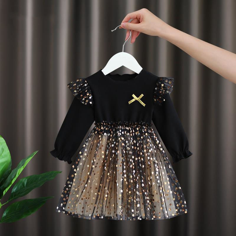 Cute Star Bowknot Cotton Girls Dresses display picture 2
