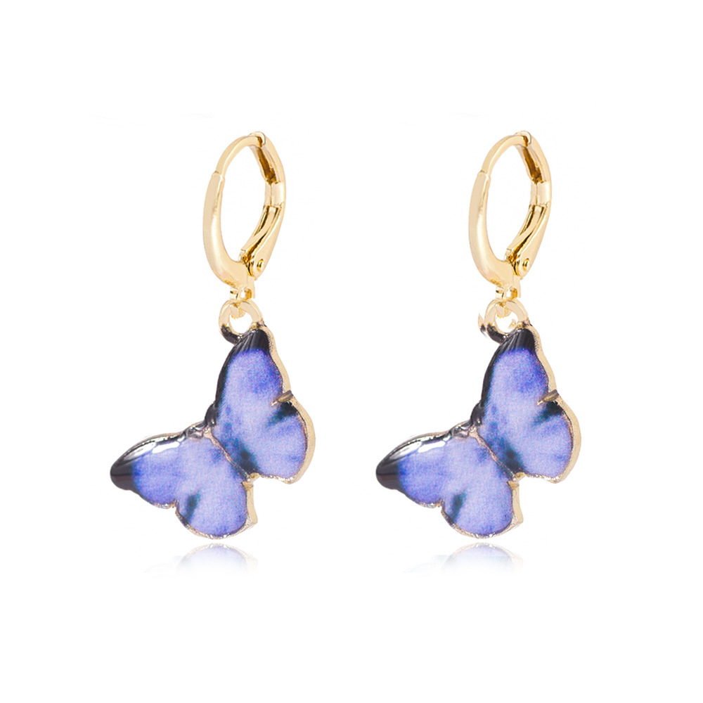 1 Pair Fashion Butterfly Alloy Enamel Plating Women's Drop Earrings display picture 4