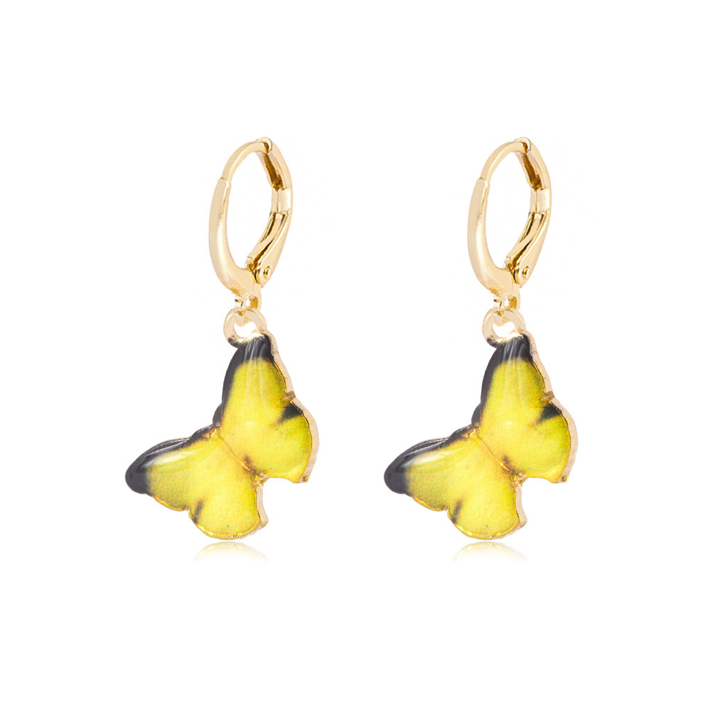 1 Pair Fashion Butterfly Alloy Enamel Plating Women's Drop Earrings display picture 2