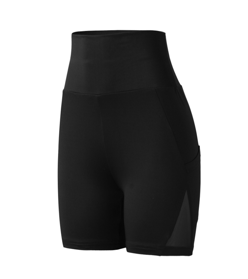 Women's Sports Fashion Solid Color Shorts Side Pockets Hollow Out Leggings display picture 1