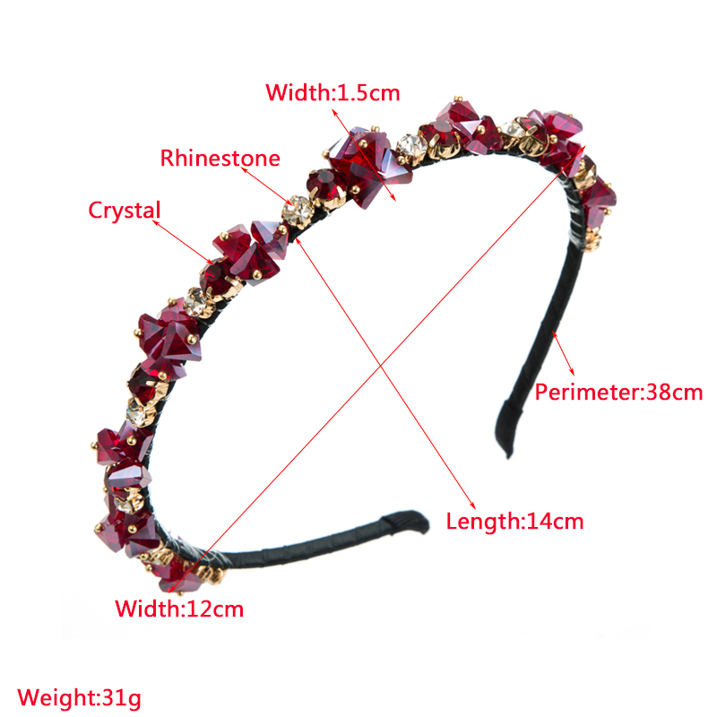 Women's Simple Style Triangle Crystal Inlay Crystal Rhinestones Hair Band display picture 1