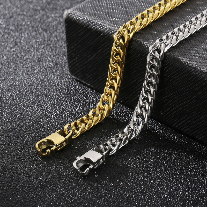 1 Piece Hip-hop Solid Color Titanium Steel Plating 18k Gold Plated Men's Bracelets display picture 6