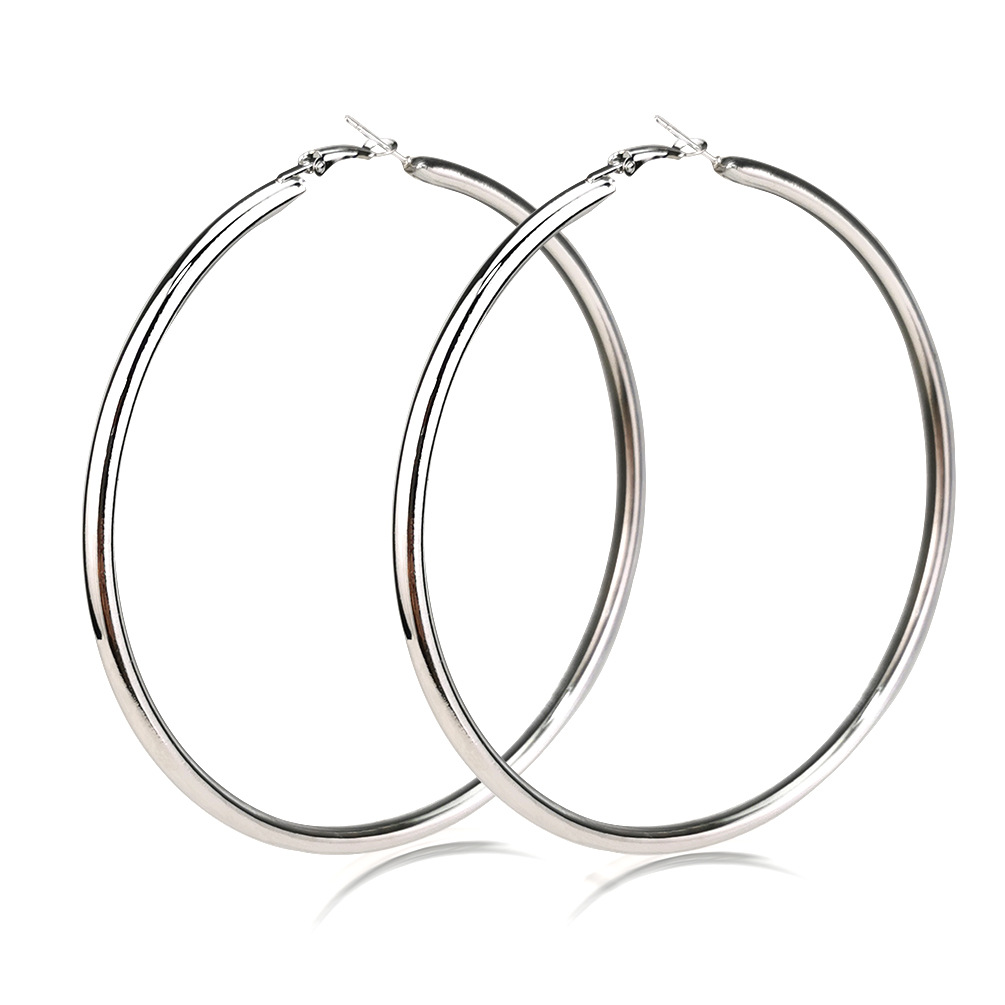 1 Pair Fashion Circle Plating Metal Gold Plated Silver Plated Earrings display picture 1