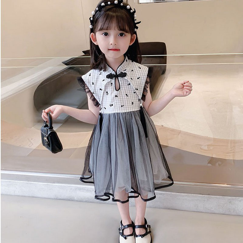 Fashion Bow Knot Lace Cotton Girls Dresses display picture 1