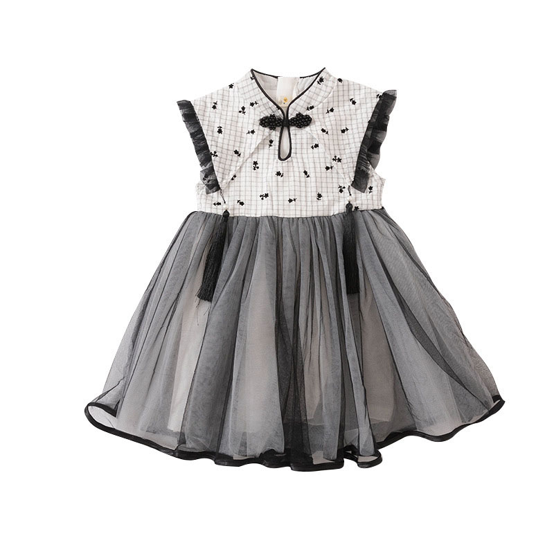 Fashion Bow Knot Lace Cotton Girls Dresses display picture 2