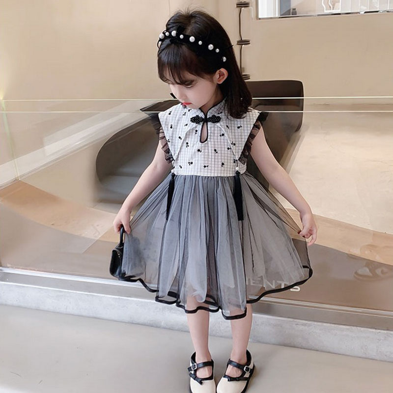 Fashion Bow Knot Lace Cotton Girls Dresses display picture 3