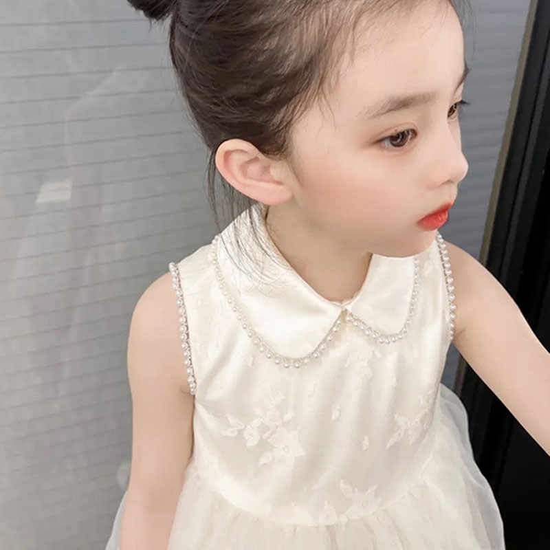 Princess Solid Color Cotton Girls Dresses display picture 5