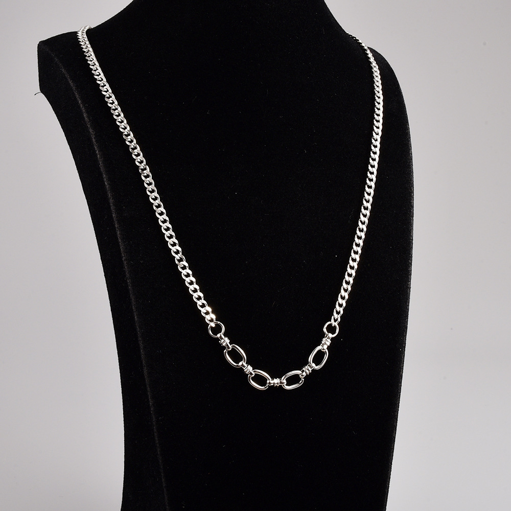 1 Stück Einfacher Stil Einfarbig Titan Stahl Überzug Halskette display picture 2