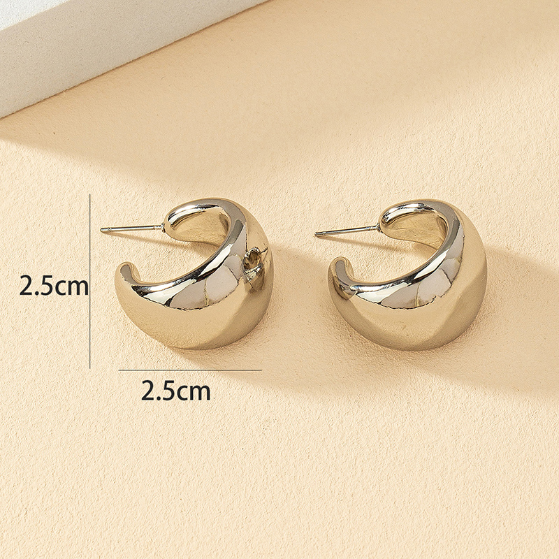 1 Pair Fashion C Shape Plating Alloy Ear Studs display picture 3