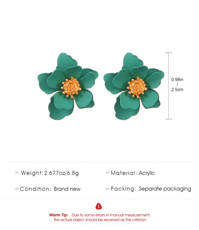 1 Pair Sweet Flower Arylic Ear Studs display picture 1