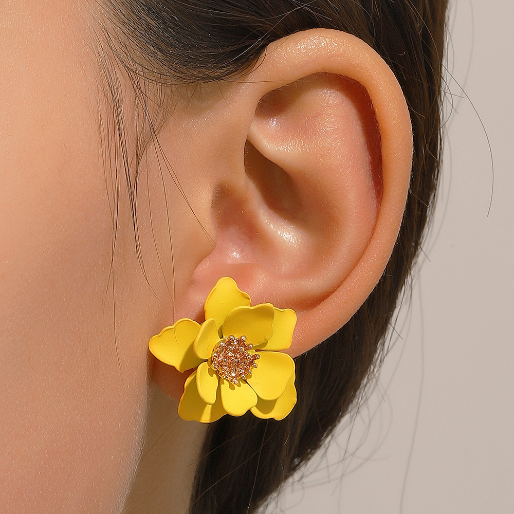 1 Pair Sweet Flower Arylic Ear Studs display picture 4