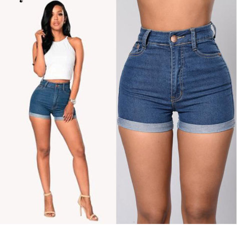 Women's Street Fashion Solid Color Shorts Jeans Wide Leg Pants display picture 1