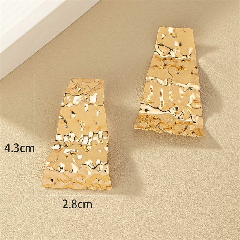 1 Pair Commute Solid Color Alloy Irregular Plating Women's Drop Earrings display picture 3