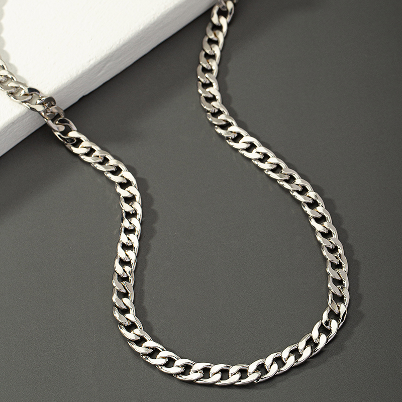 1 Piece Simple Style Solid Color Alloy Plating Unisex Necklace display picture 4