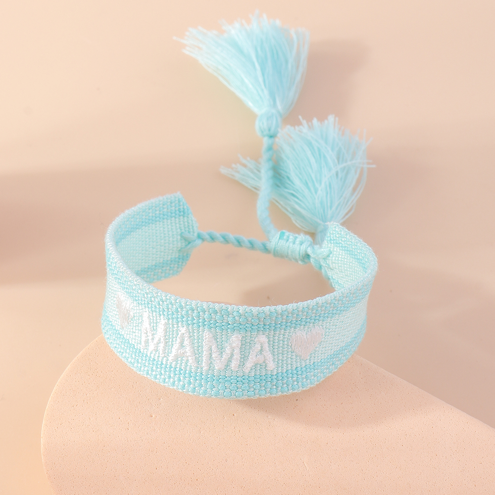 Mama Modern Style Letter Fabric Wholesale Bracelets display picture 5