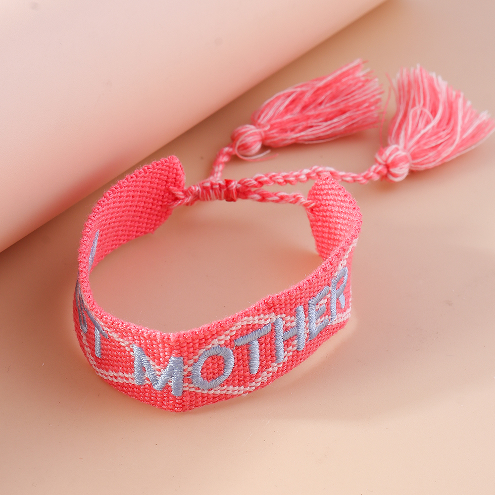 Mama Modern Style Letter Fabric Wholesale Bracelets display picture 6