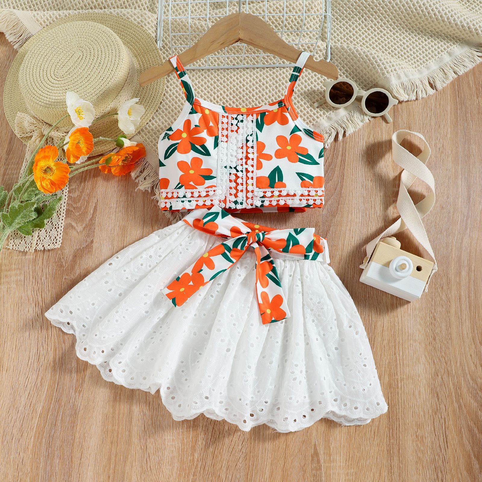Simple Style Flower Lace Hollow Out Backless Cotton Girls Dresses display picture 4