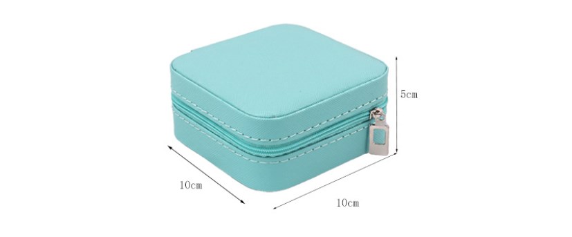 Simple Style Solid Color Pu Leather Jewelry Boxes display picture 1