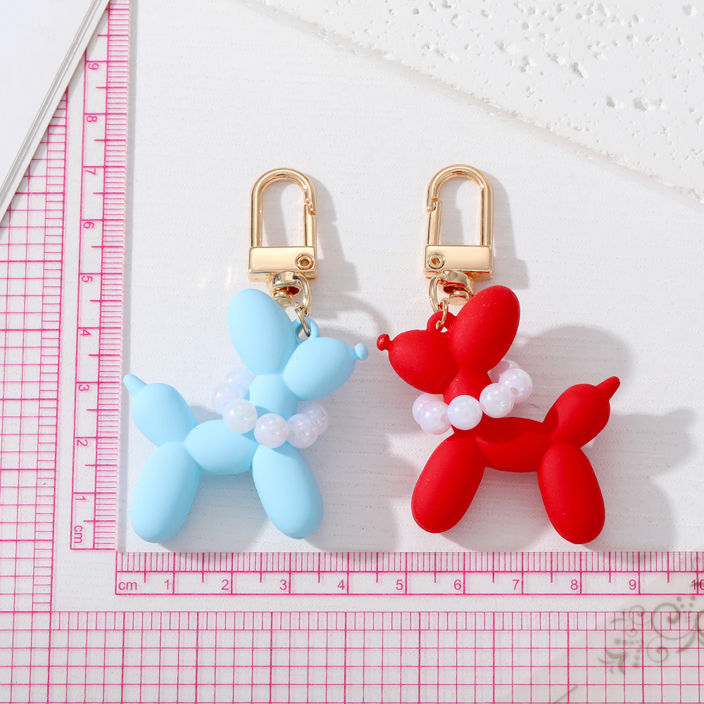 Cute Simple Style Dog Plastic Pearl Bag Pendant Keychain display picture 10