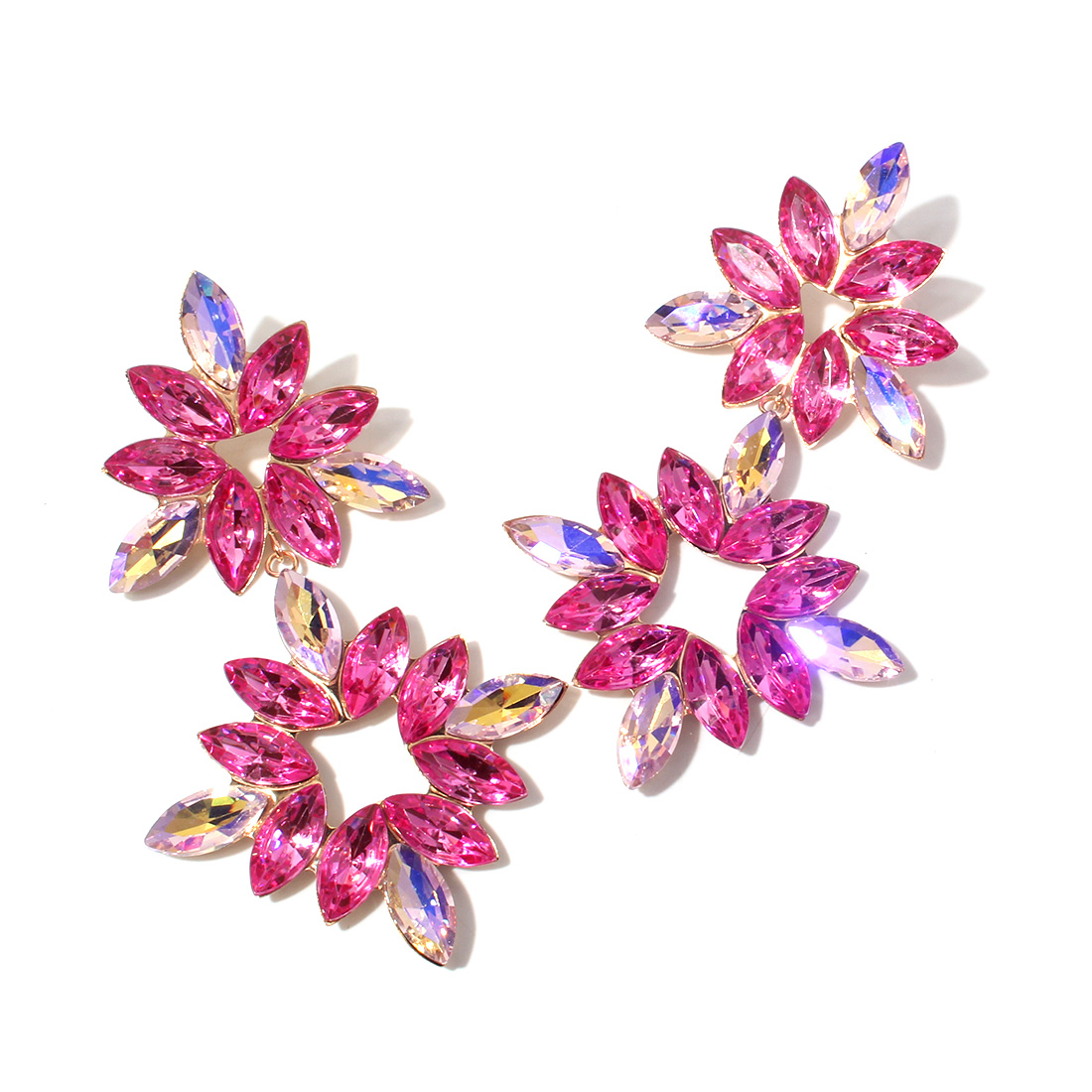 Cute Vintage Style Flower Arylic Alloy Women's Drop Earrings display picture 2