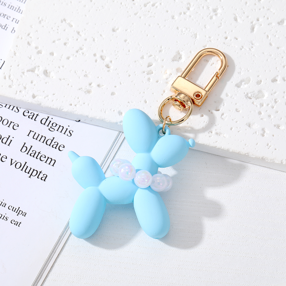 Cute Simple Style Dog Plastic Pearl Bag Pendant Keychain display picture 3