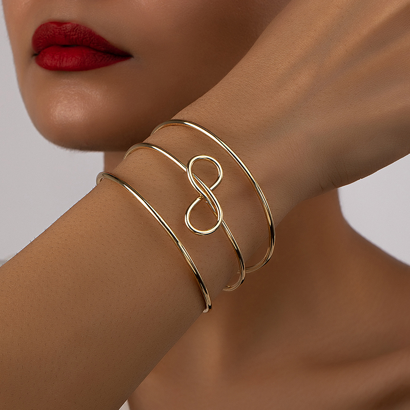 Style Ins Artistique Infini Lignes Alliage De Gros Bracelet display picture 4