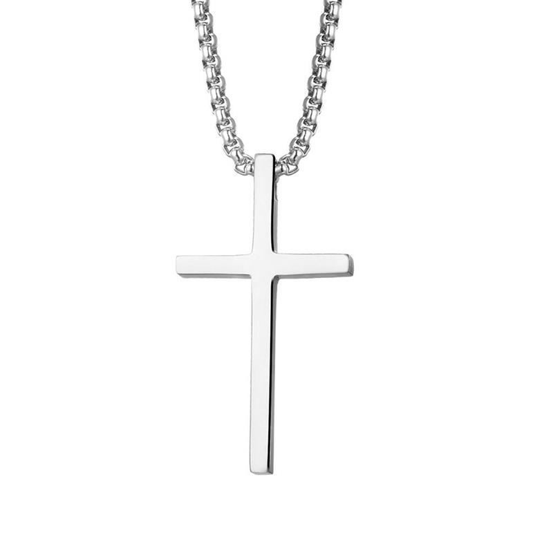 Titanium Steel Hip-Hop Punk Vintage Style Inlay Butterfly Cross Artificial Diamond Necklace display picture 14