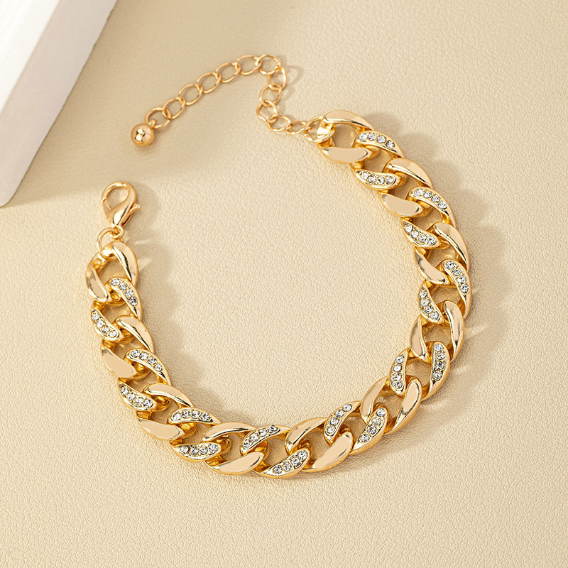 Punk Cool Style Solid Color Artificial Diamond Alloy Wholesale Bracelets display picture 4