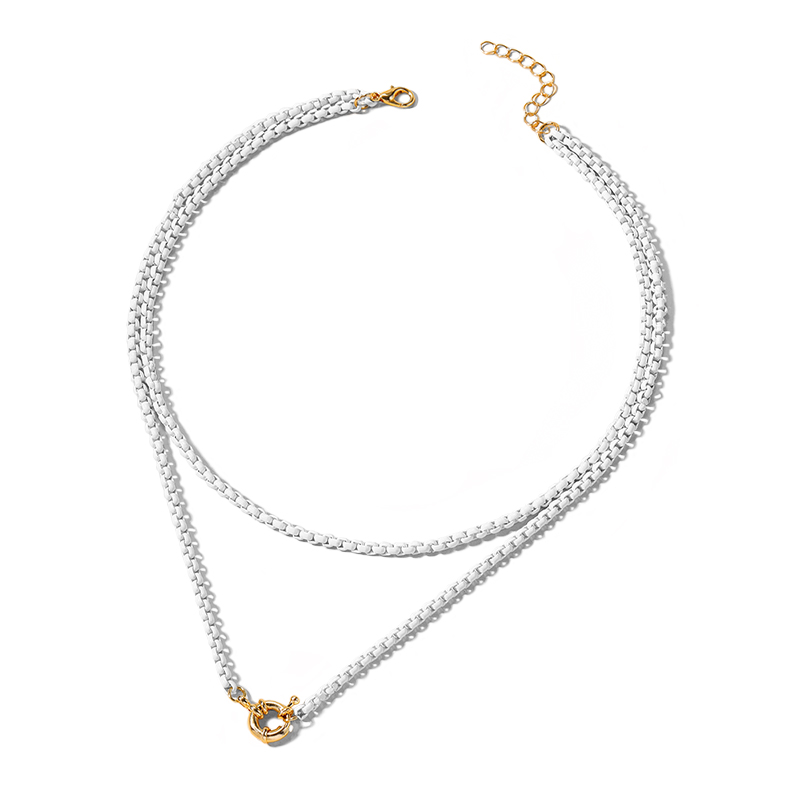Wholesale Jewelry Elegant Beach Geometric Zinc Alloy Layered Necklaces display picture 2
