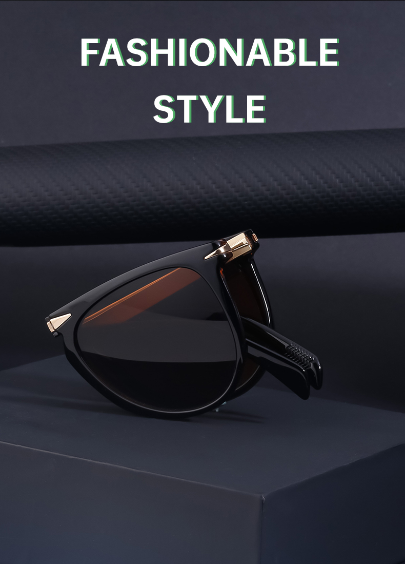 Casual Streetwear Geometric Pc Foldable Toad Glasses Full Frame Men's Sunglasses display picture 1