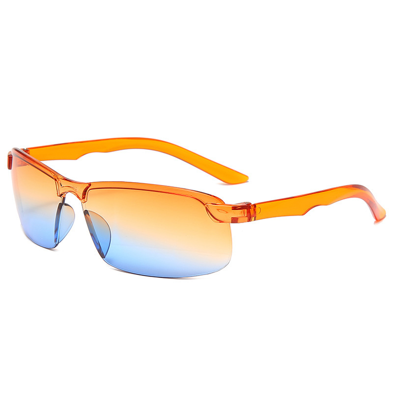 Deportes Bloque De Color Ordenador Personal Espejo De Forma Especial Labor De Retazos Sin Marco Gafas De Sol Mujer display picture 1