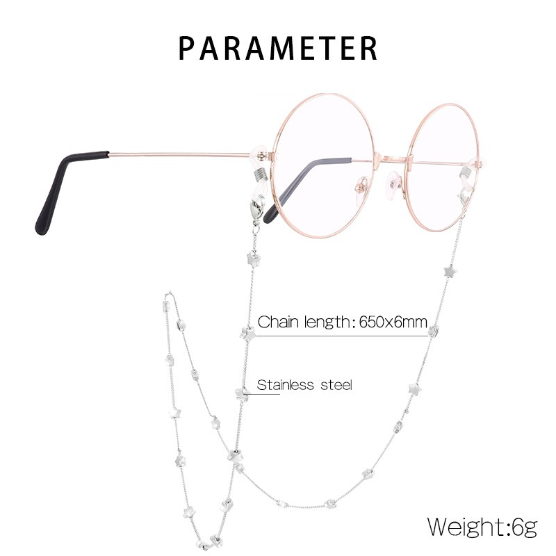 Casual Simple Style Star Stainless Steel Unisex Glasses Chain display picture 17