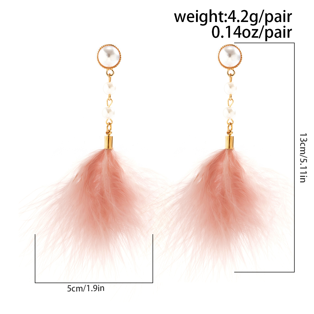 Simple Style Commute Solid Color Imitation Pearl Feather Inlay Artificial Pearls Women's Drop Earrings display picture 1