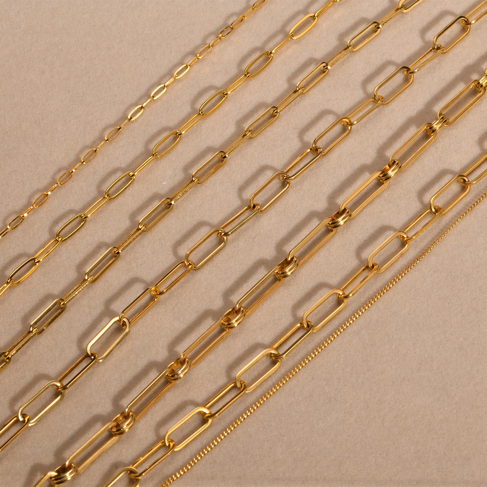201 Edelstahl 18 Karat Vergoldet Einfacher Stil Überzug Einfarbig Halskette display picture 4