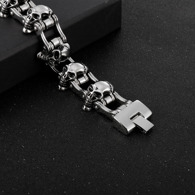 Hip-hop Cool Style Skull Stainless Steel Bracelets display picture 8
