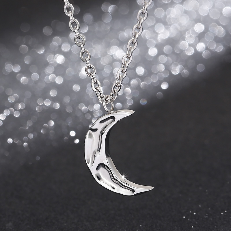 Décontractée Style Simple Irrégulier Star Lune Acier Inoxydable Pendentif display picture 2