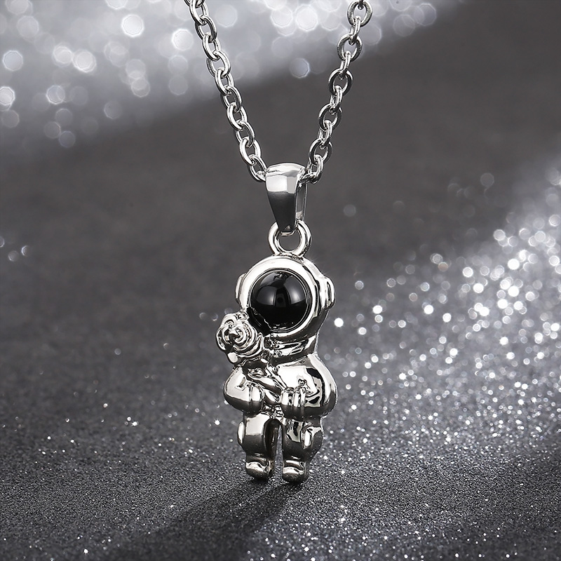 Casual Simple Style Astronaut Stainless Steel Inlay Artificial Gemstones Sweater Chain display picture 10