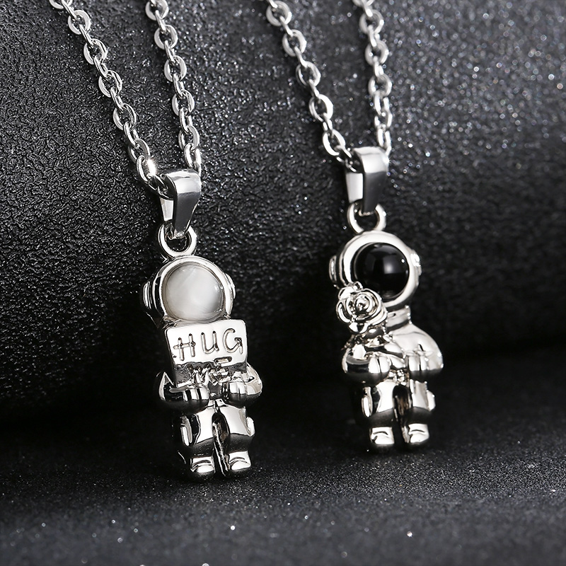 Casual Simple Style Astronaut Stainless Steel Inlay Artificial Gemstones Sweater Chain display picture 7
