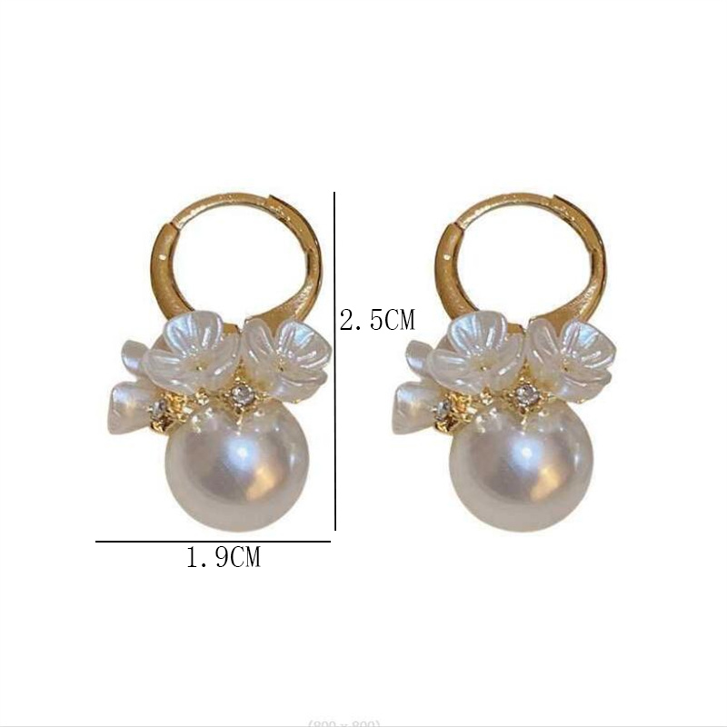 Elegant Streetwear Flower Imitation Pearl Alloy Inlay Artificial Rhinestones Women's Drop Earrings display picture 7