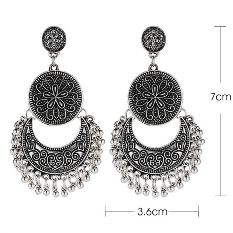 Vintage Style Ethnic Style Geometric Alloy Brass Inlay Natural Stone Turquoise Women's Earrings display picture 8