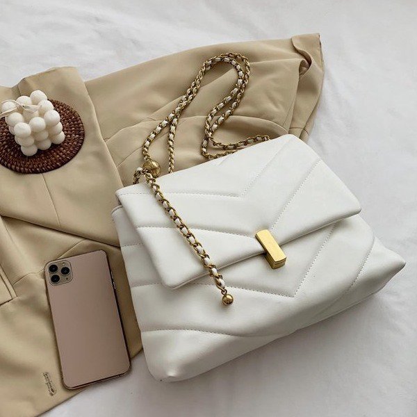 Women's Pu Leather Solid Color Elegant Square Zipper Magnetic Buckle Shoulder Bag display picture 6