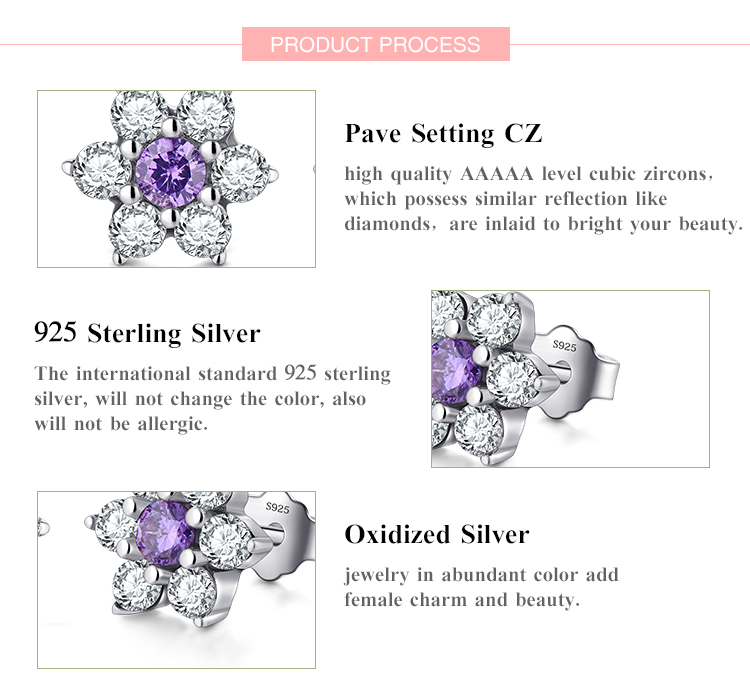 1 Pair Ins Style Vintage Style Streetwear Flower Sterling Silver Inlay Zircon Ear Studs display picture 3