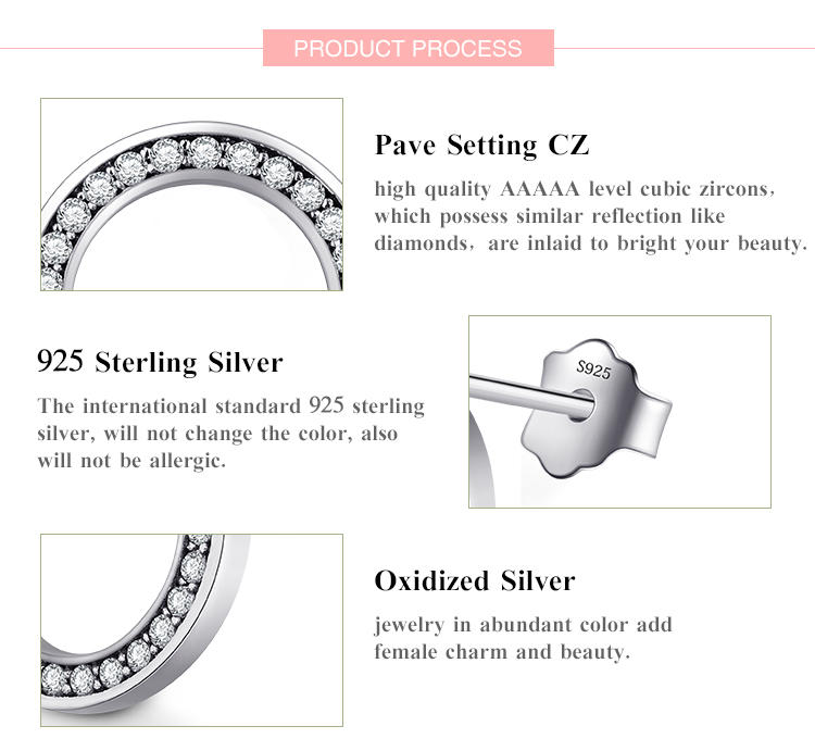 1 Pair Ins Style Simple Style Round Sterling Silver Inlay Zircon Rose Gold Plated Ear Studs display picture 3