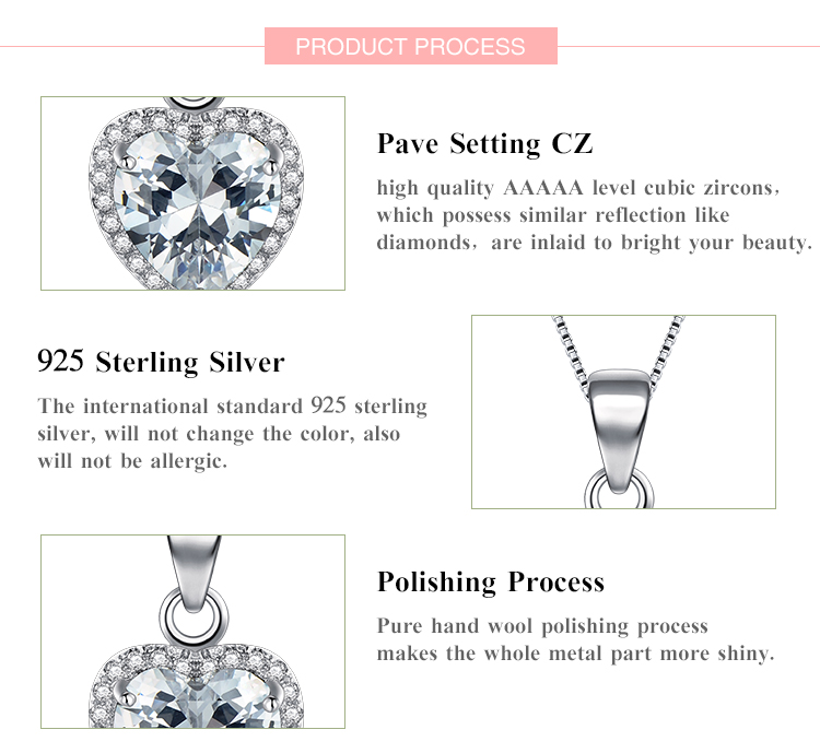 Ins Style Elegant Heart Shape Sterling Silver Plating Inlay Zircon Rhodium Plated Rings Necklace display picture 7