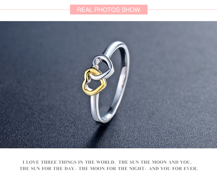 Sweet Simple Style Heart Shape Sterling Silver Plating Hollow Out Rhodium Plated Rings display picture 4