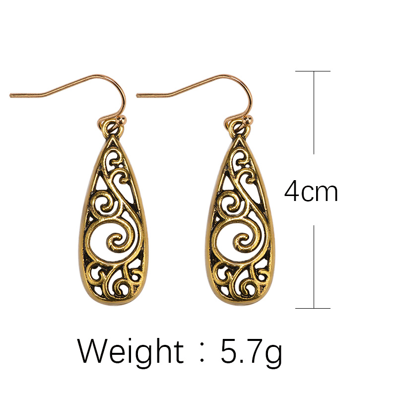 Vintage Style Geometric Metal Brass Plating Gold Plated Silver Plated Women's Drop Earrings display picture 15