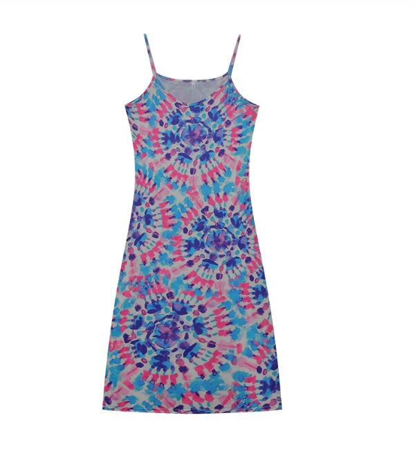 Women's Strap Dress Casual Vacation V Neck Printing Sleeveless Printing Flower Maxi Long Dress Daily display picture 3